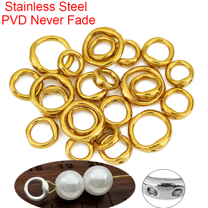 Jewelry Making Wire - 20 個ステンレス鋼ネックレスクラスプフック糸通しビーズ用品色褪せないエンドコネクタ DIY ネックレスジュエリー作成用