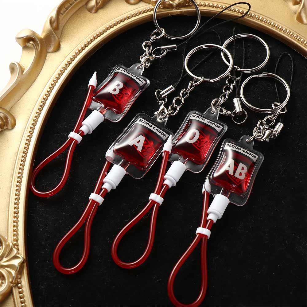 Jewelry Making For Couples - ジュエリー作り用PVCペンダントキーホルダー,チャームキーホルダー,ブラッドバッグ,プラズマパックタイプa b o ab,DIYギフト,新しいスタイル,1個