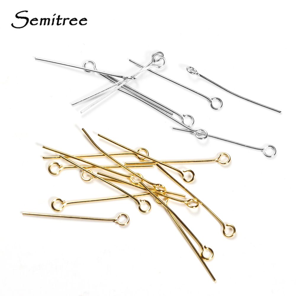 Jewelry Making Rivets - 100 個 0.6 ミリメートルステンレス鋼水ゴールドカラーアイピンフック DIY イヤリング所見手作り工芸品ジュエリーメイキング