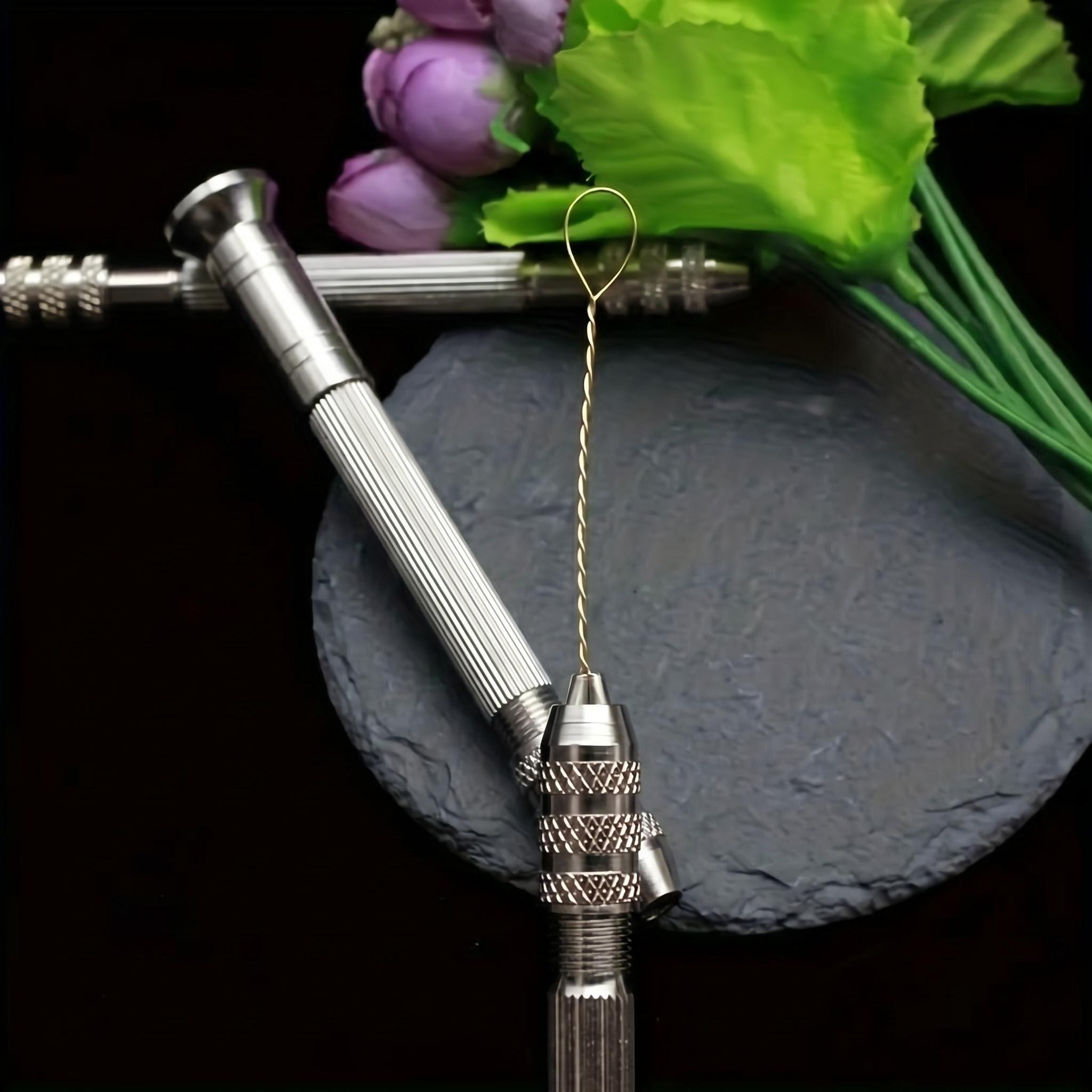 Jewelry Making Rotary Tool - ジュエリー作成用の手持ち式ワイヤーツイスターツール、DIYクラフト用のツイストとクランプ用の両頭デザイン、銅線をツイストしてクランプするためのツール