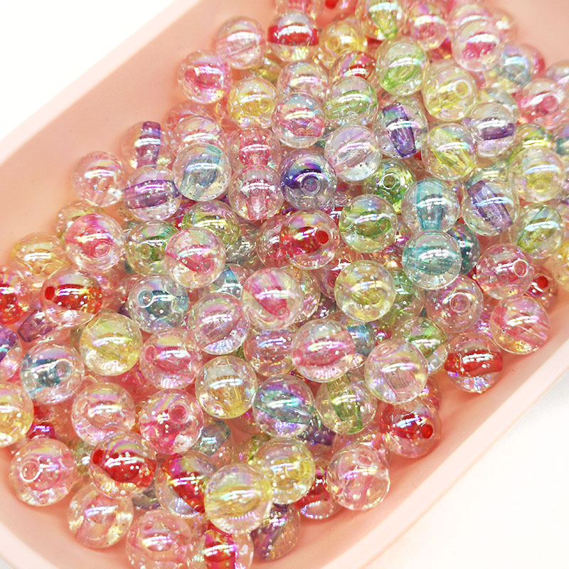 Jewelry Making 4 Year Old - アクリルビーズ,50個,10mm,ジュエリー作り用の丸い色,ヘアコード