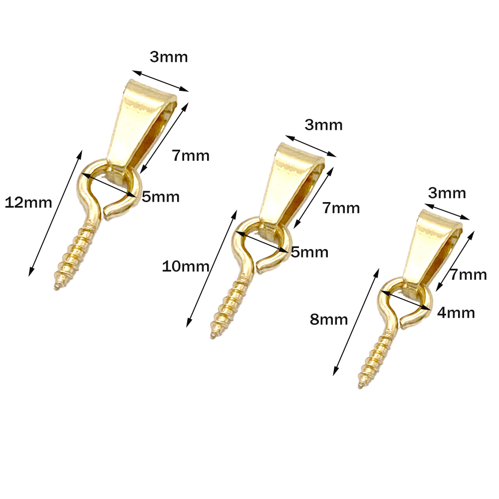 Jewelry Making Rivets - ステンレス鋼のネジピン,ハーフドリルビーズ用のフックコネクタ,日曜大工のネックレスチャーム,ジュエリー製造用品,20個