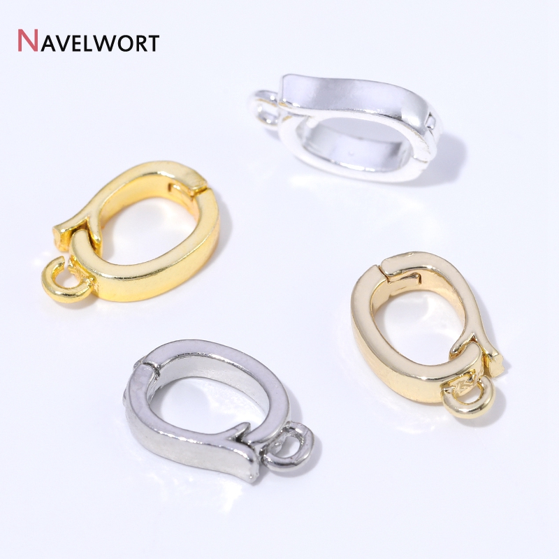 Jewelry Making Factory - 14K/18K金メッキ真鍮製ヒンジ付きネックレスエンハンサー、ネックレス製作アクセサリー、ペンダントベイルクラスプ、ジュエリー材料