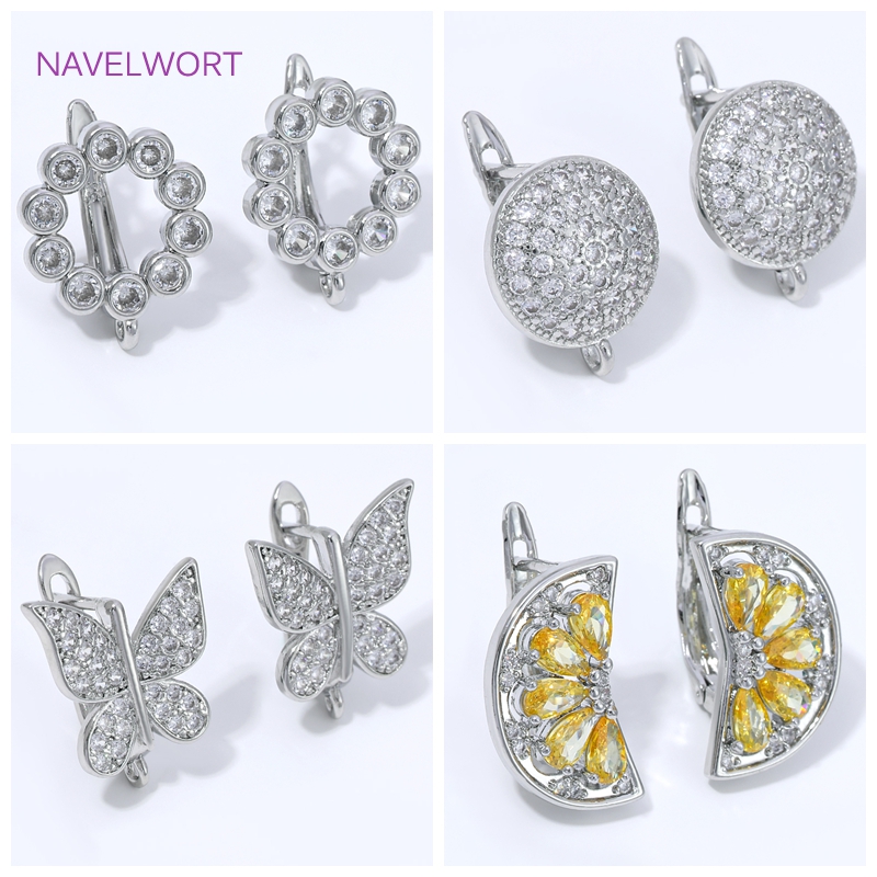 Jewelry Making Name - 18K金メッキ扇形フラワーイヤワイヤーイヤリング金具、真鍮製基本留め具イヤリングフッククラスプ、DIYジュエリー材料