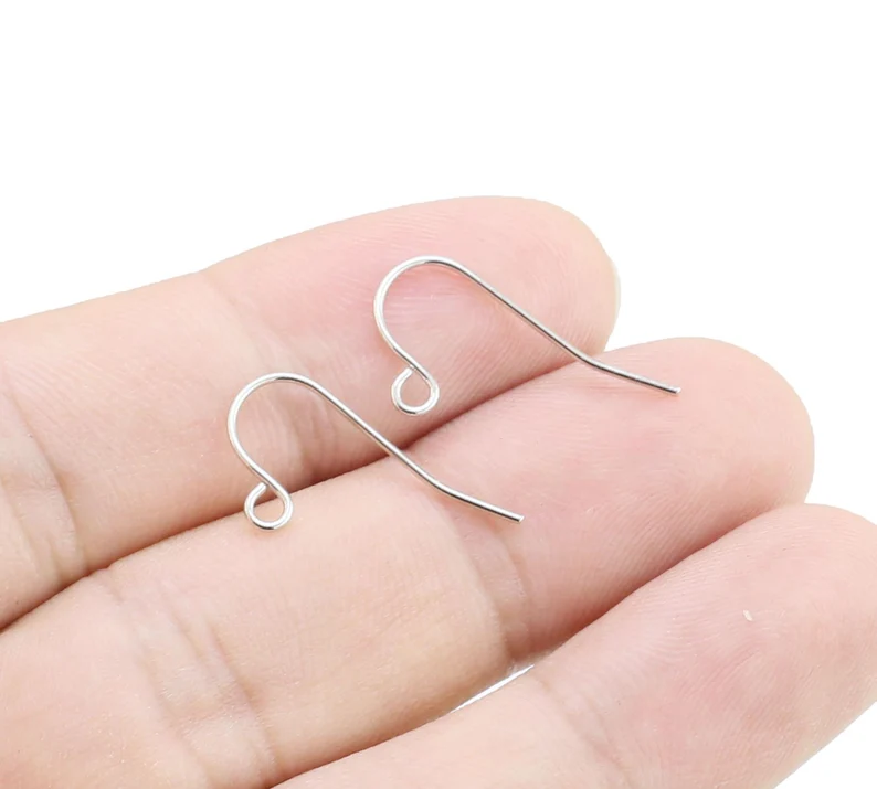 Jewelry Making Wire - 50個入り フレンチイヤーワイヤー、シンプルなイヤリングフック、ロングイヤリングワイヤー、30mm、イヤリング製作、ジュエリー用品 -R594 S027