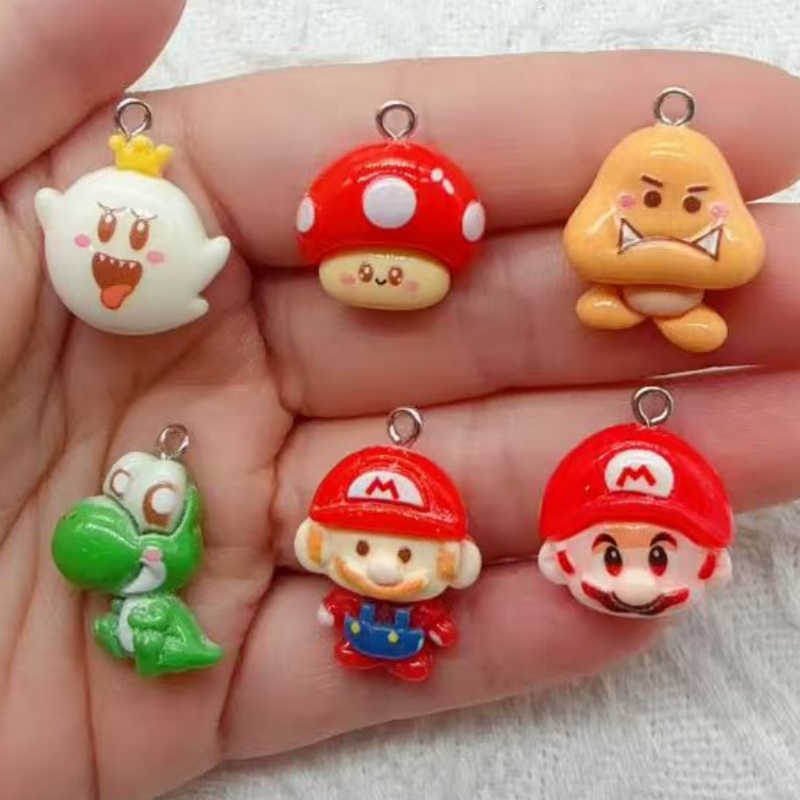 Jewelry Making Factory - 10個入り樹脂製漫画ペンダント、DIYジュエリー製作イヤリング、キーホルダーアクセサリー