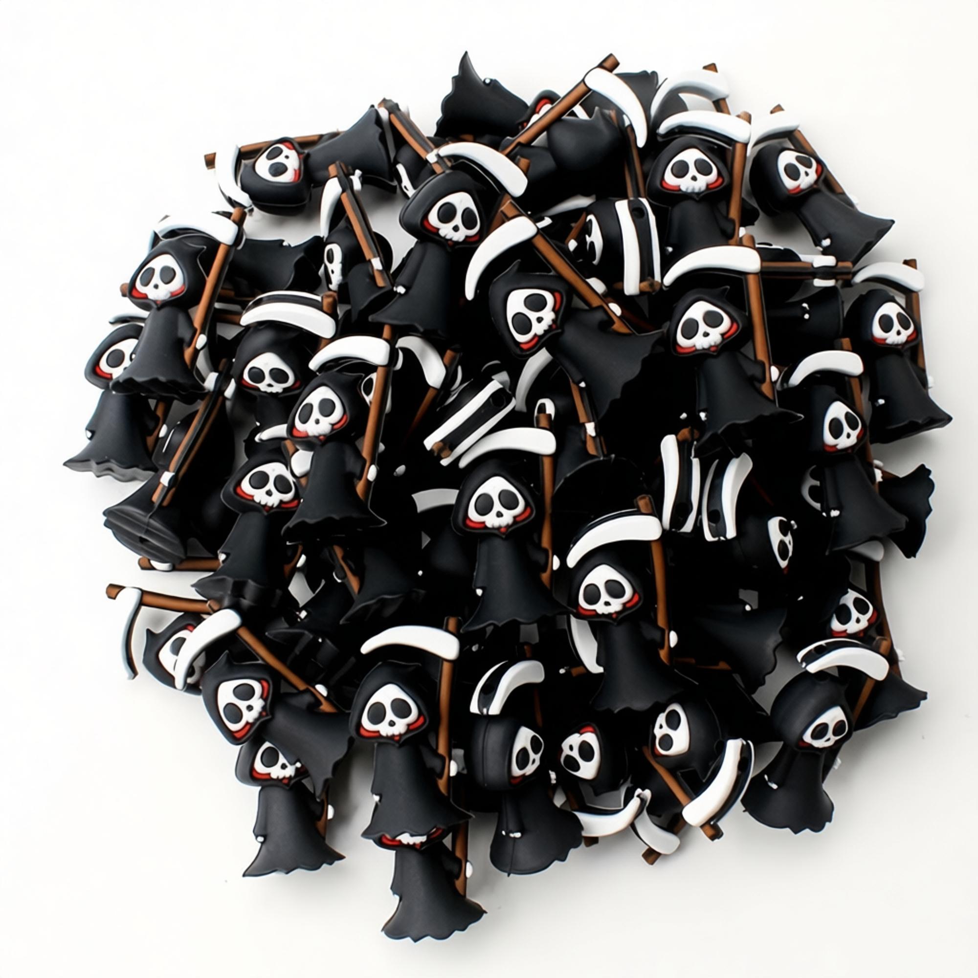 Jewelry Making Event - 3Dシリコンビーズ 死神 ハロウィン フォーカルビーズ DIY ジュエリー製作ビーズ