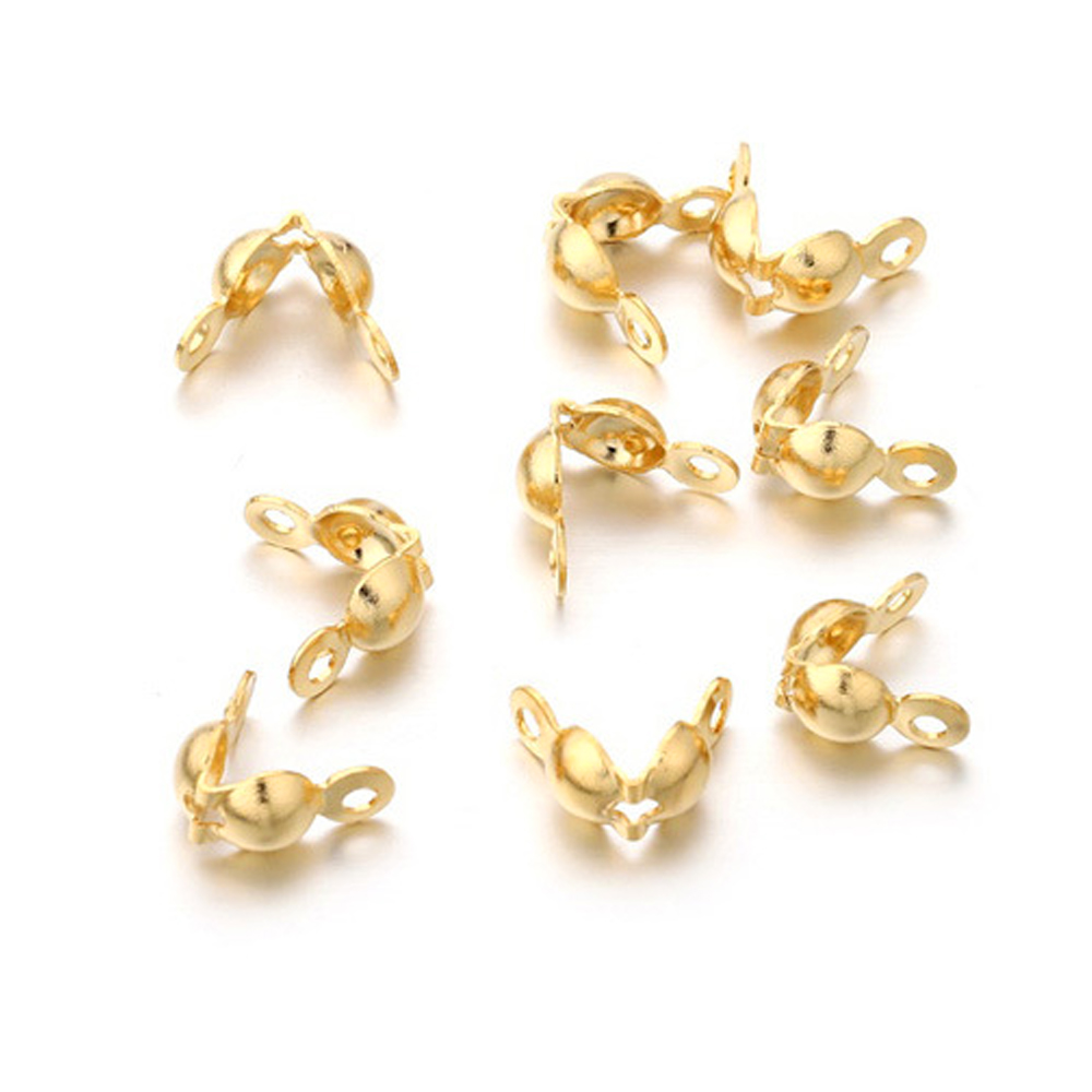 Jewelry Making Knots For Clasps - ステンレス鋼の金メッキのクラムシェルビーズ,100個,リベット留め,アクセサリー,ジュエリー作り用