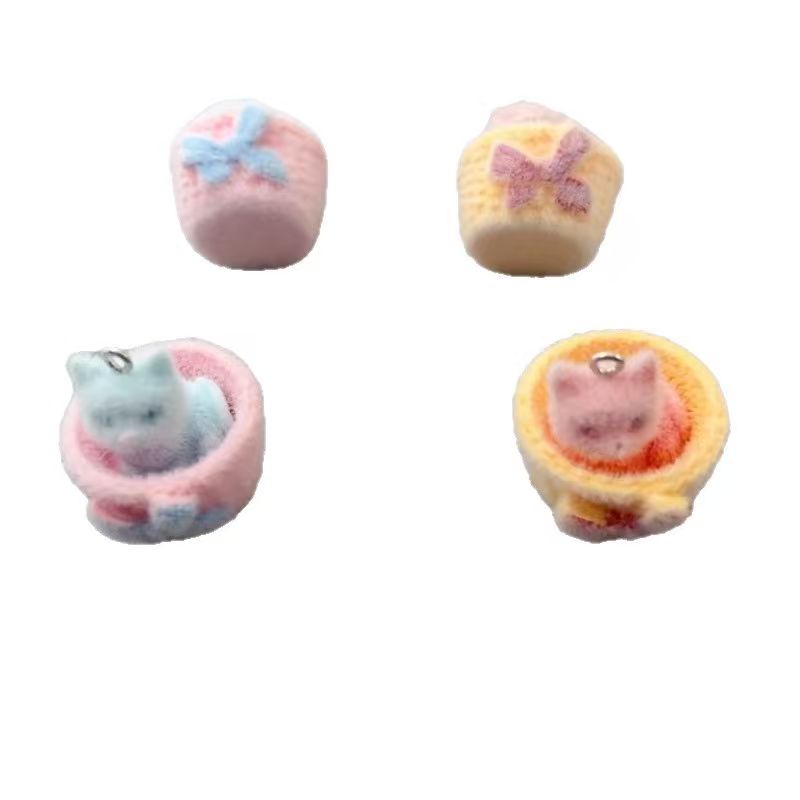 4個入り3Dぬいぐるみ樹脂製猫ペンダント、DIYジュエリー製 - Jewelry Making Factory のレビューと価格