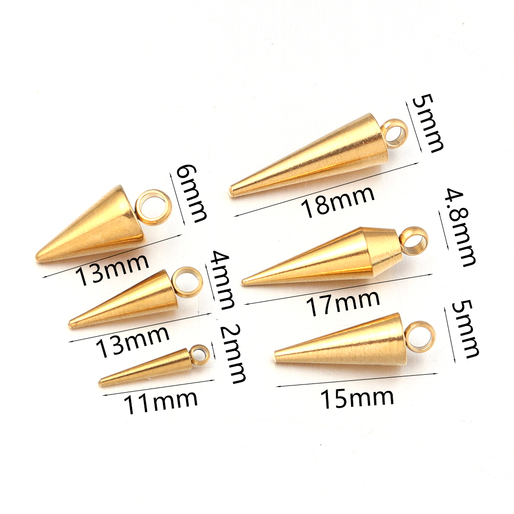 10 個ステンレス鋼コーンチャームペンダントレトロスパイクビ - Jewelry Making For Adults のレビューと価格