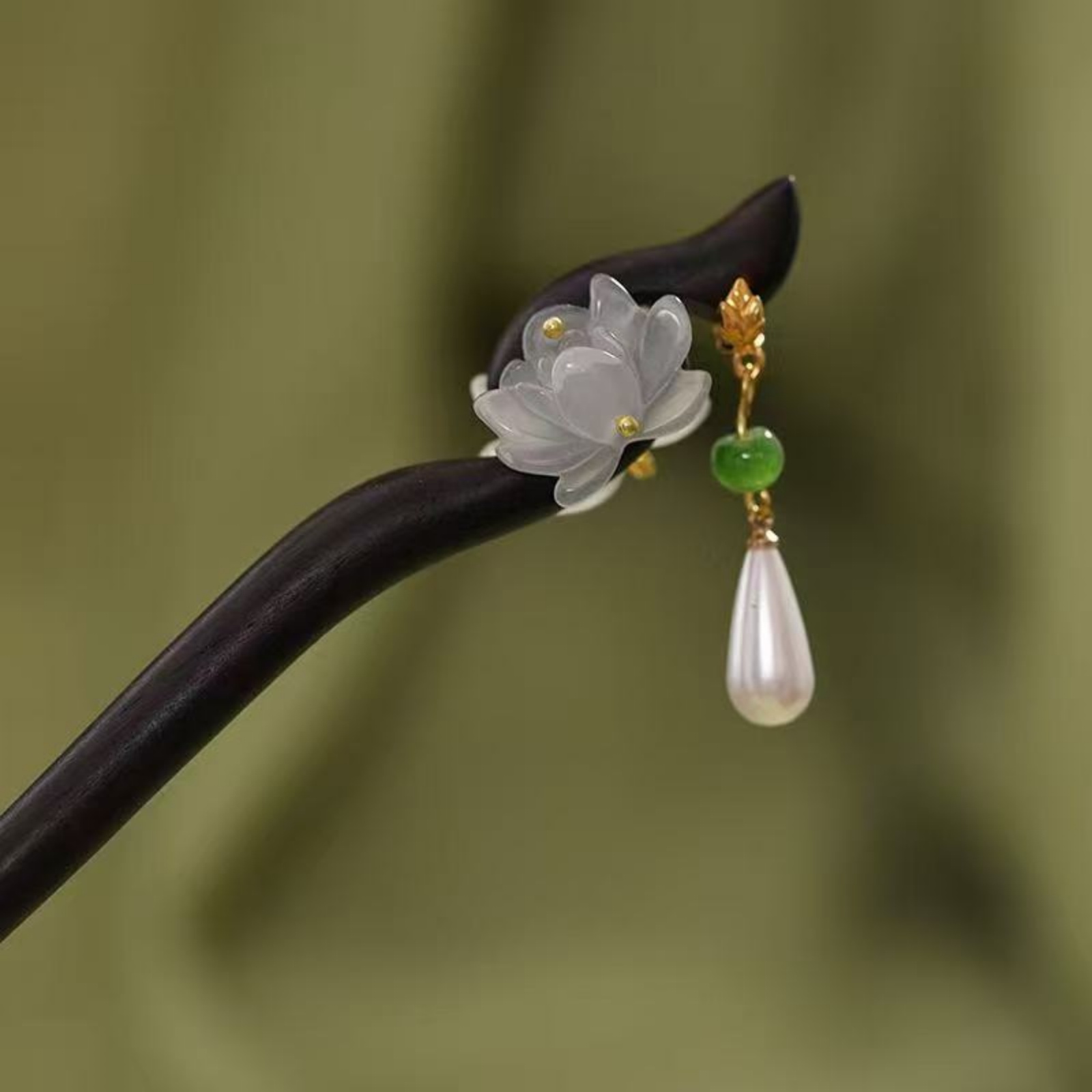 1PC エレガントなロータスウッドヘアスティック、タッセル付 - Jewelry Making For Adults のレビューと価格