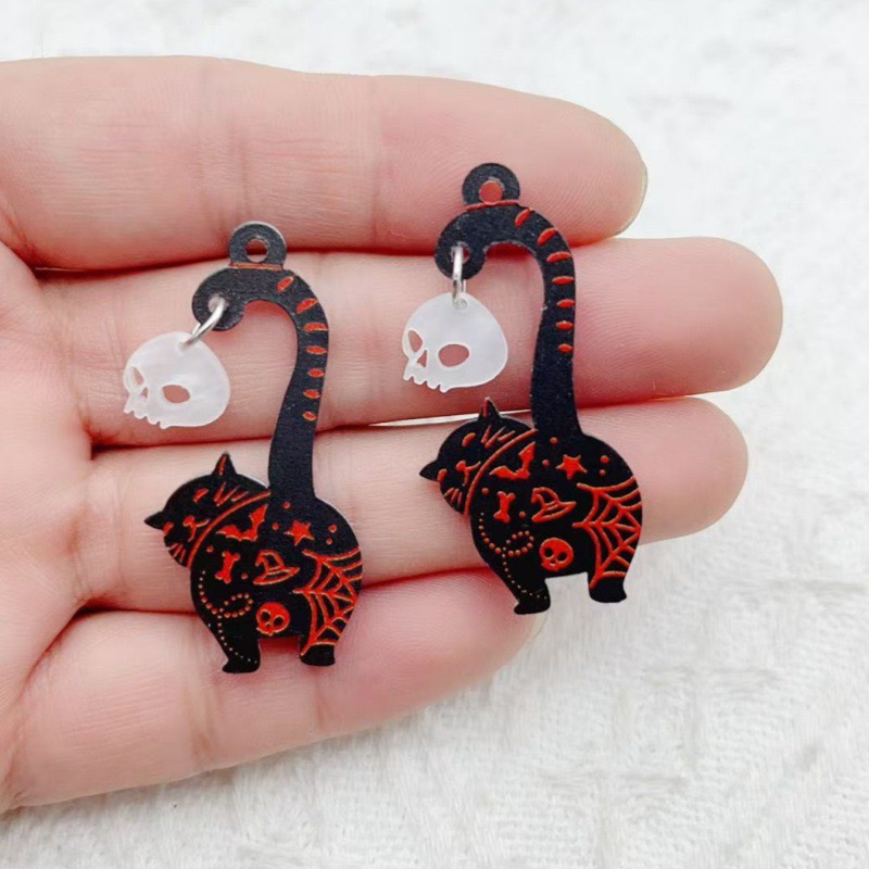 10個入り ハロウィン アクリル ゴースト ブラックキャット - Jewelry Making Factory のレビューと価格