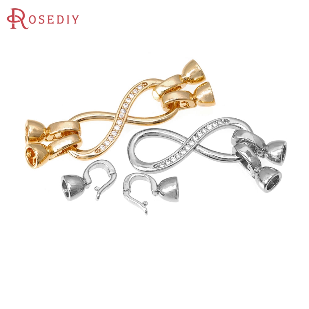 18Kゴールドカラーの無限大シンボルとリボン結びのハート型接 - Jewelry Making Knots For Clasps のレビューと価格