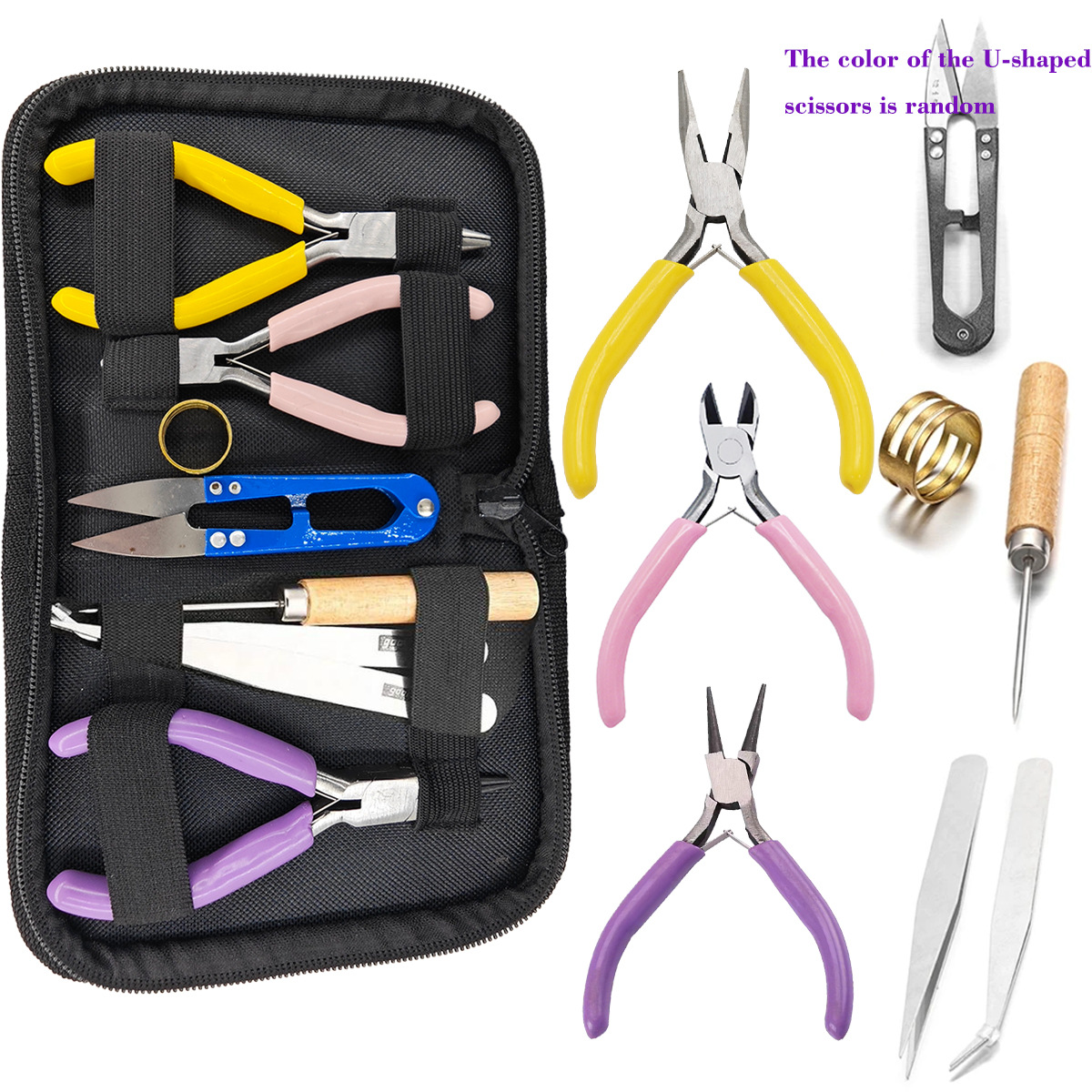 8ピースジュエリー作成ツールセット、亜鉛鉄合金、非鋸歯状ワイ - Jewelry Making For Beginners のレビューと価格