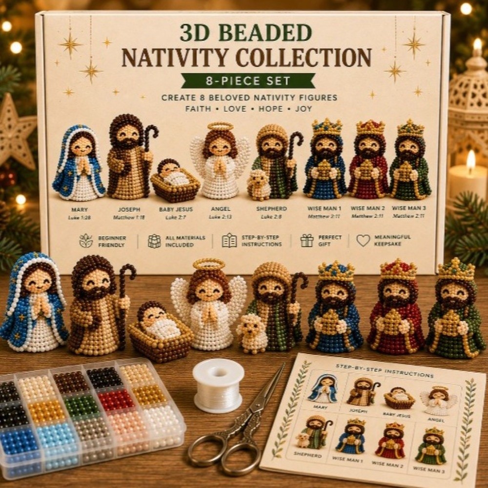 クリスマスをテーマにした3Dビーズクラフトキット、説明書付き - Jewelry Making For Beginners のレビューと価格