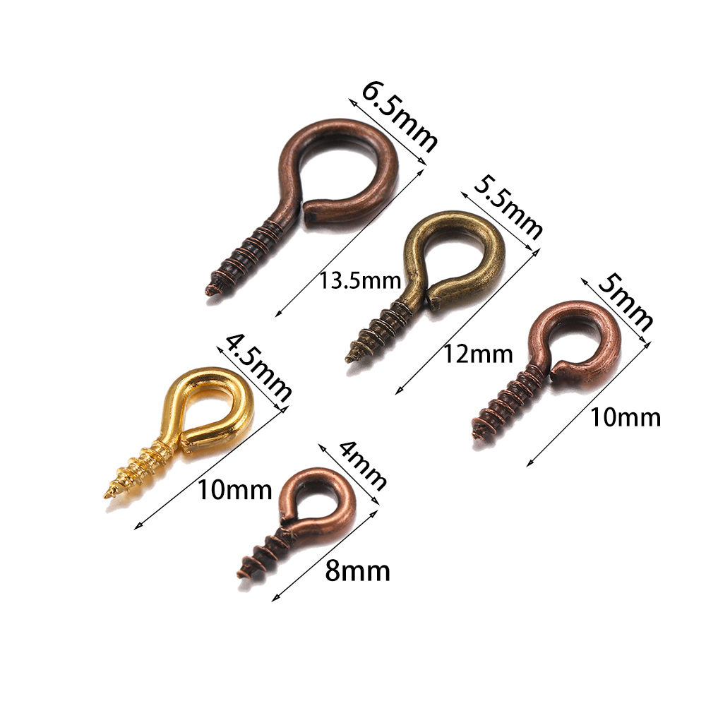 100/200 ピース/ロット金属小さな小さなネジアイピンア - Jewelry Making Rivets のレビューと価格