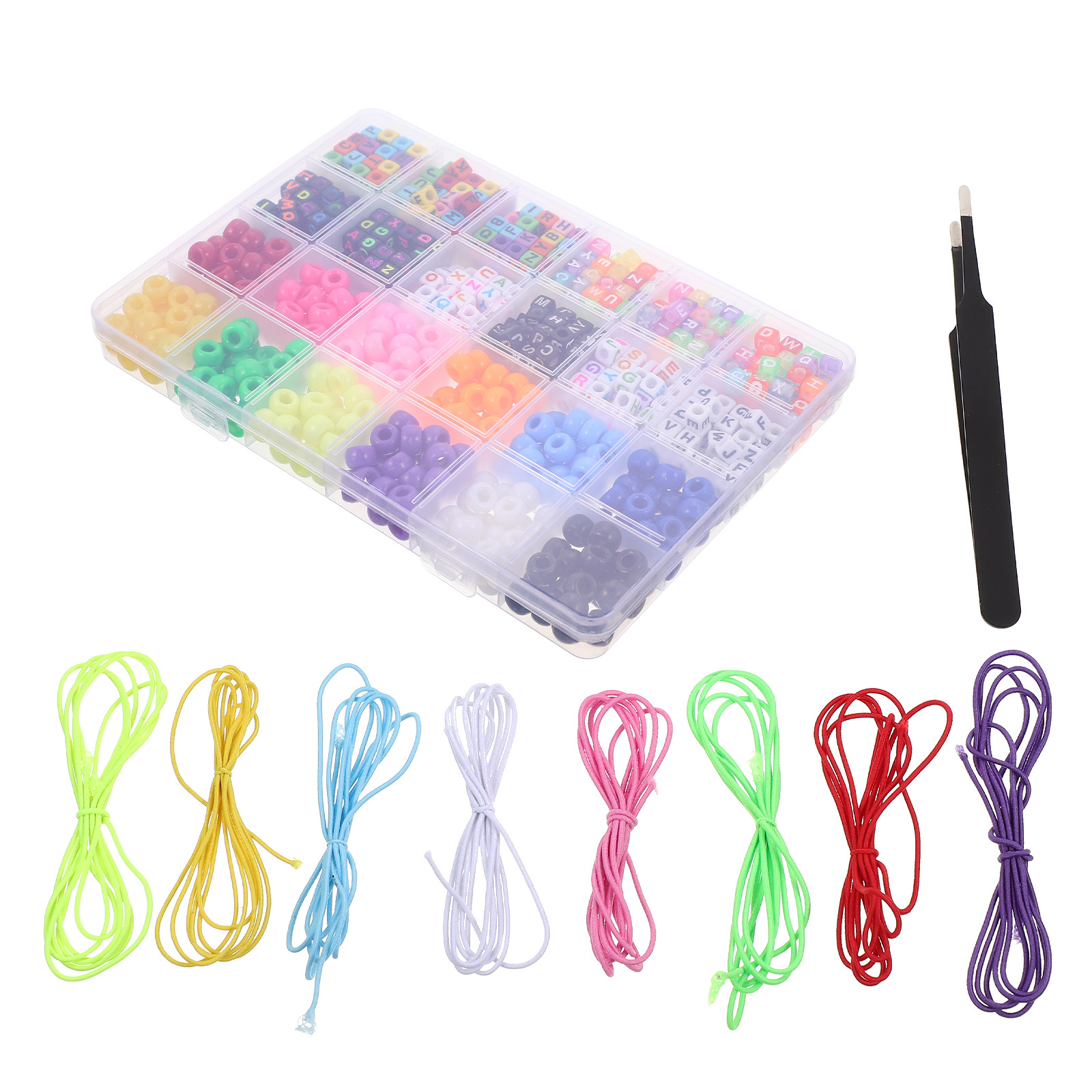 カラフルなプラスチック製アルファベットビーズキット1セット、 - Jewelry Making Kits For Kids のレビューと価格