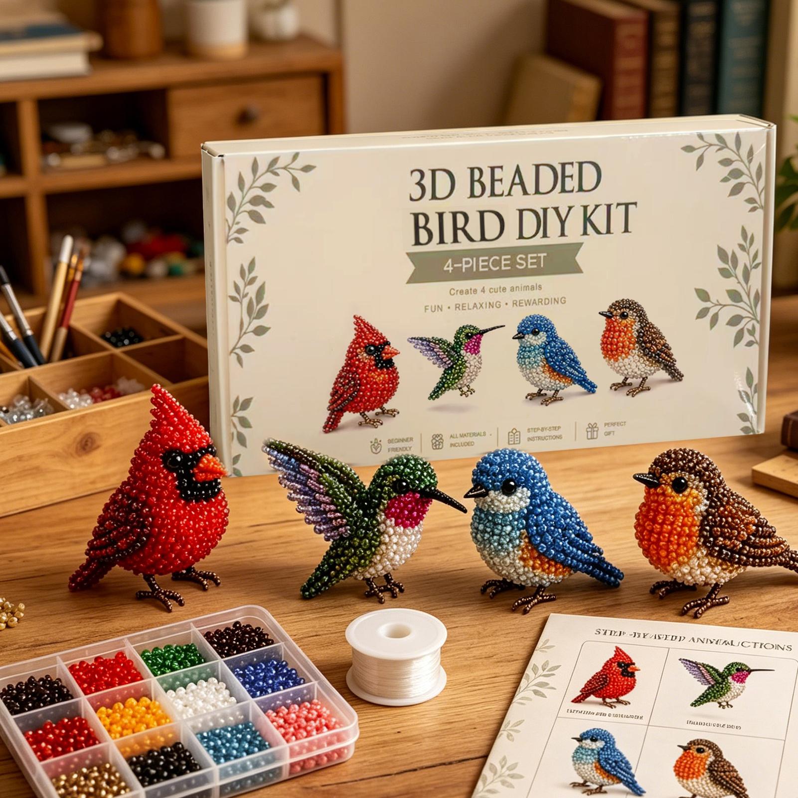 かわいい鳥と動物のビーズクラフトセット明るい色鮮やかなチュー - Jewelry Making For Beginners のレビューと価格