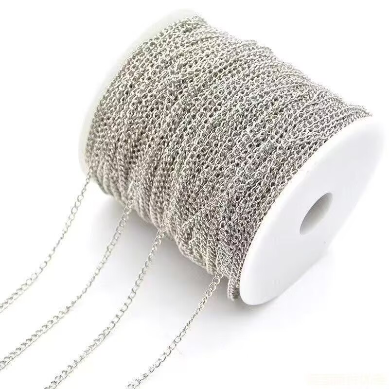 5メートルステンレス鋼ネックレス延長テールチェーン、バルクブ - Jewelry Making Event のレビューと価格
