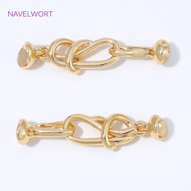18K金メッキの無限結びコネクターカスプル（エンドキャップ付 - Jewelry Making Knots For Clasps のレビューと価格