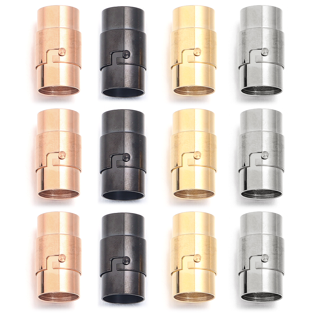 1 個の強力な磁気クラスプとロック機構付きレザーコードエンド - Jewelry Making Name のレビューと価格