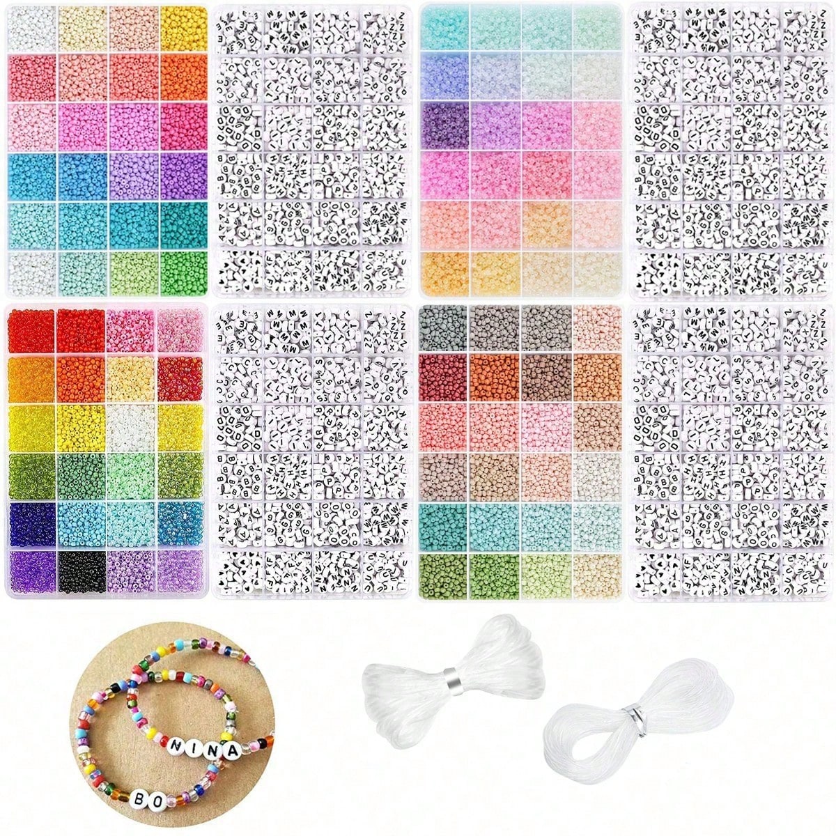 5760個 24グリッドボックス 3mmシードビーズ アルフ - Jewelry Making Kits For Kids のレビューと価格