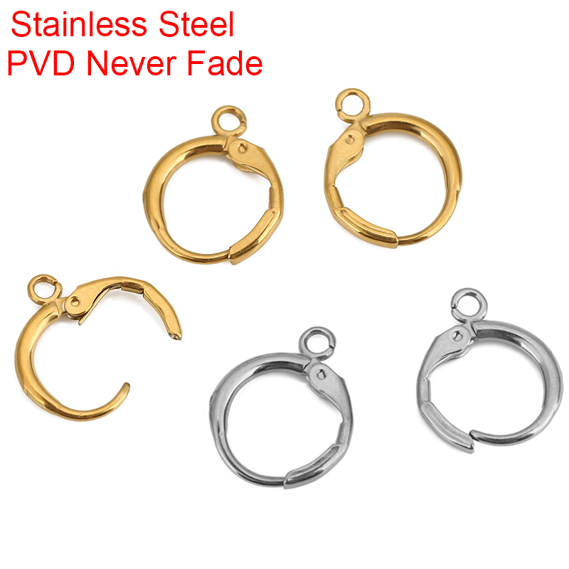 10 個 PVD ​​色褪せないステンレス鋼のイヤリングフッ - Jewelry Making Factory のレビューと価格