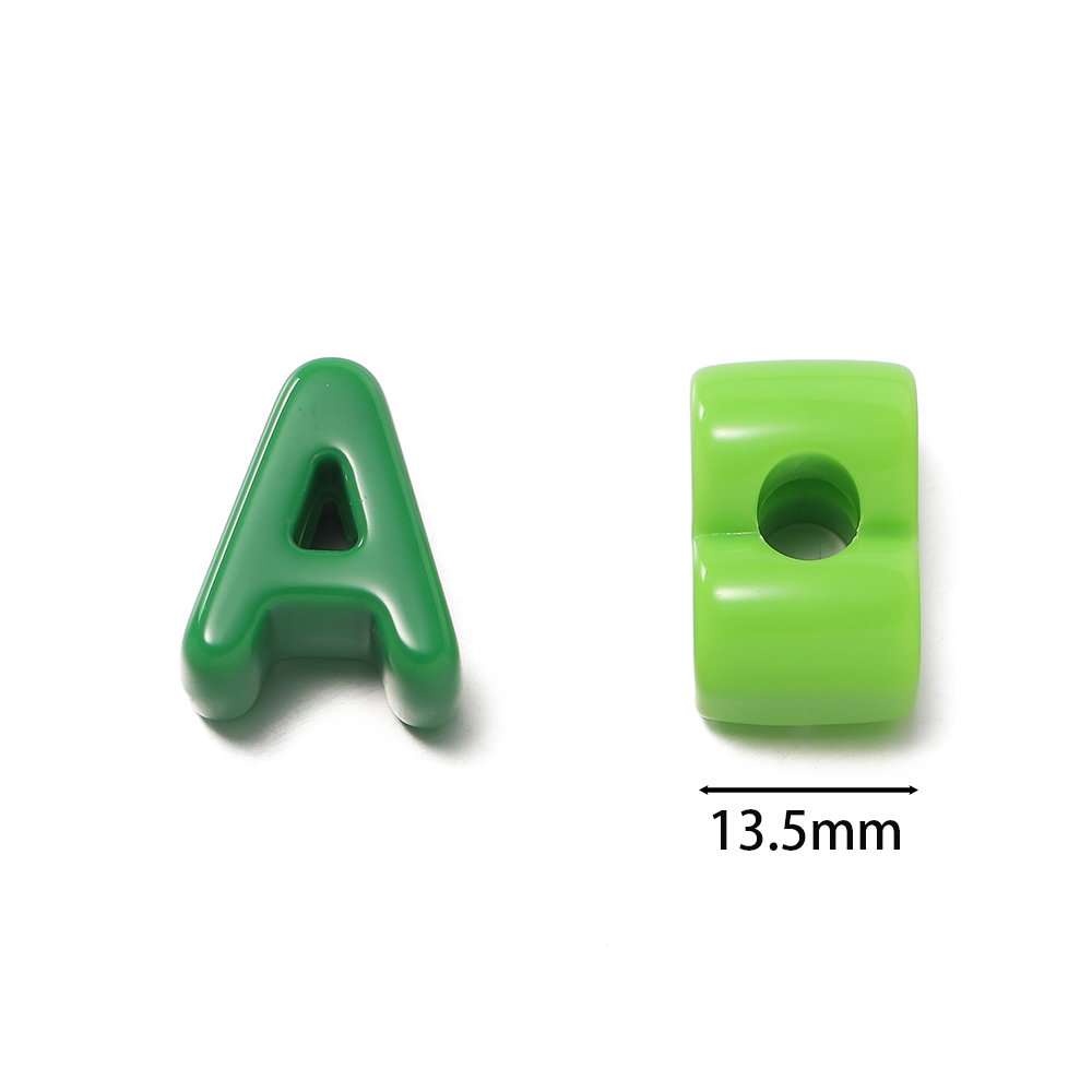 10 ピース/ロット混合色ビッグホールアクリルレタービーズ子 - Jewelry Making 4 Year Old のレビューと価格