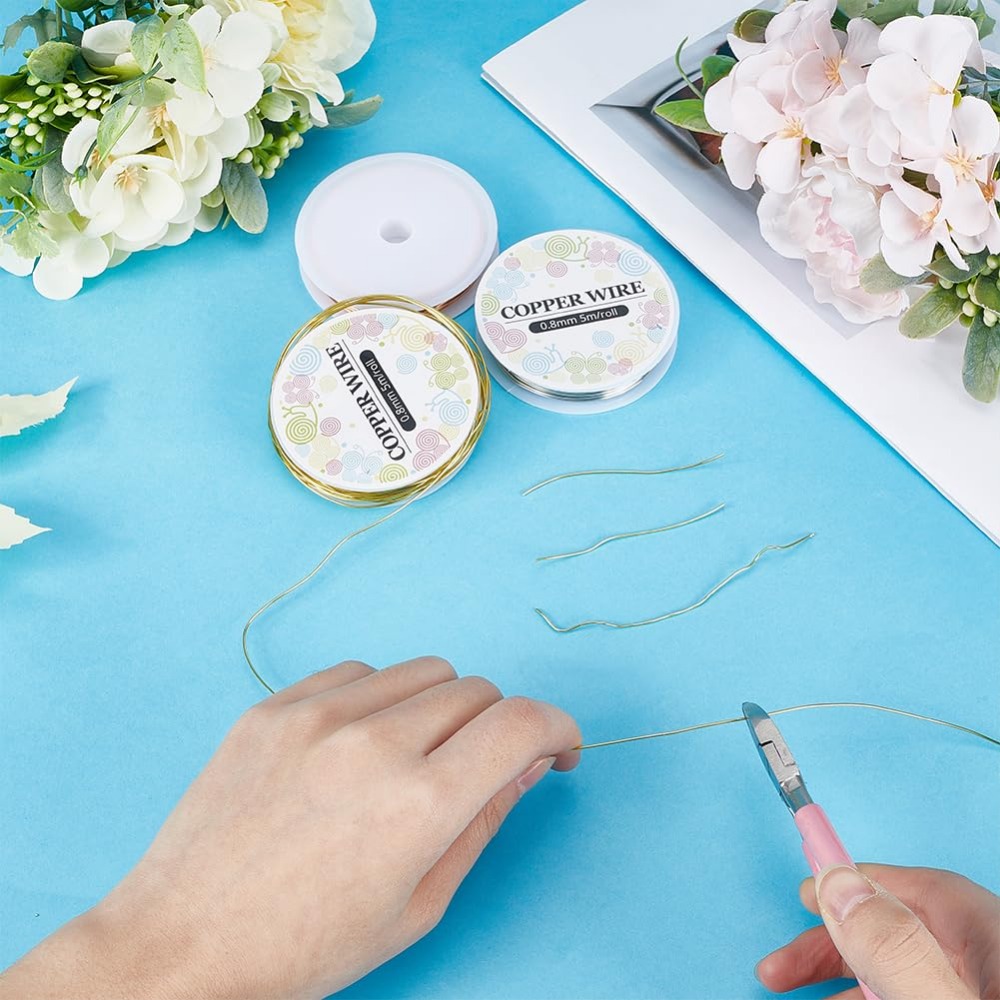純銅ジュエリーワイヤー,クラフトキット,金と銀のワイヤー,裸 - Jewelry Making Online のレビューと価格