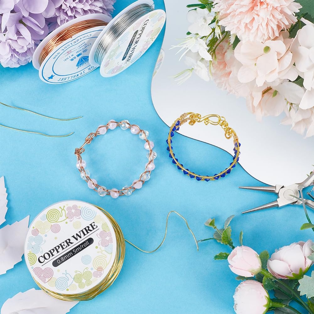 純銅ジュエリーワイヤー,クラフトキット,金と銀のワイヤー,裸 - Jewelry Making Online のレビューと価格