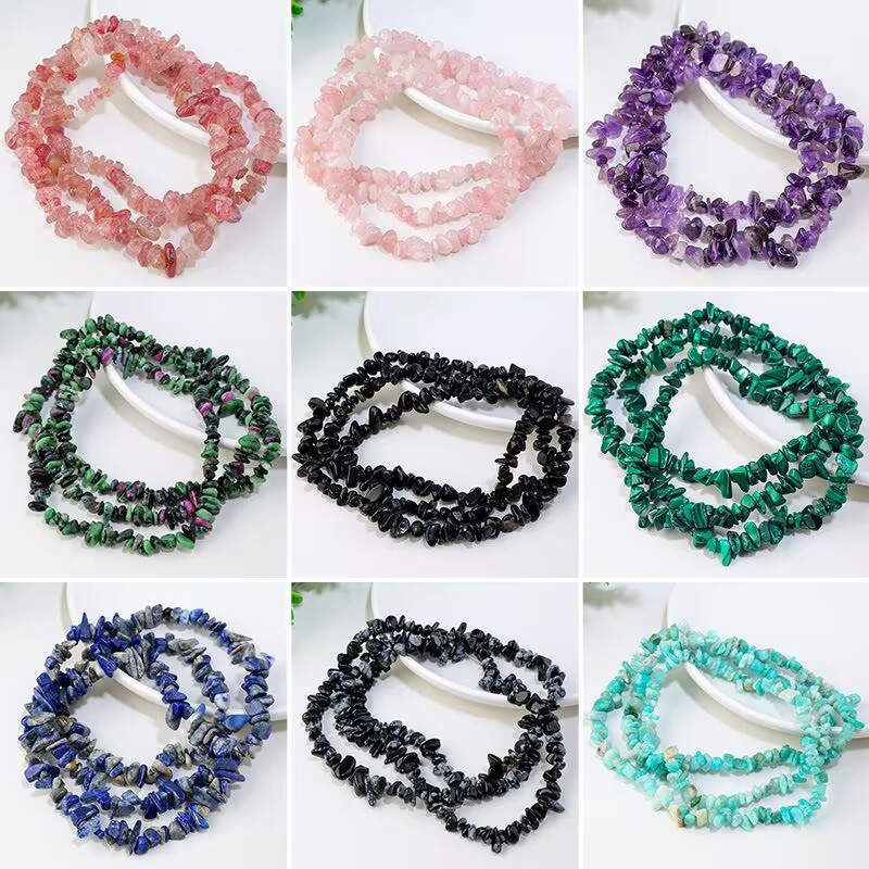 5-12mm天然ガーネットアメジストアクアマリンビーズ不規則 - Jewelry Making Event のレビューと価格