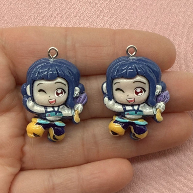 10個入り樹脂製漫画ペンダント、DIYジュエリー製作イヤリン - Jewelry Making Factory のレビューと価格