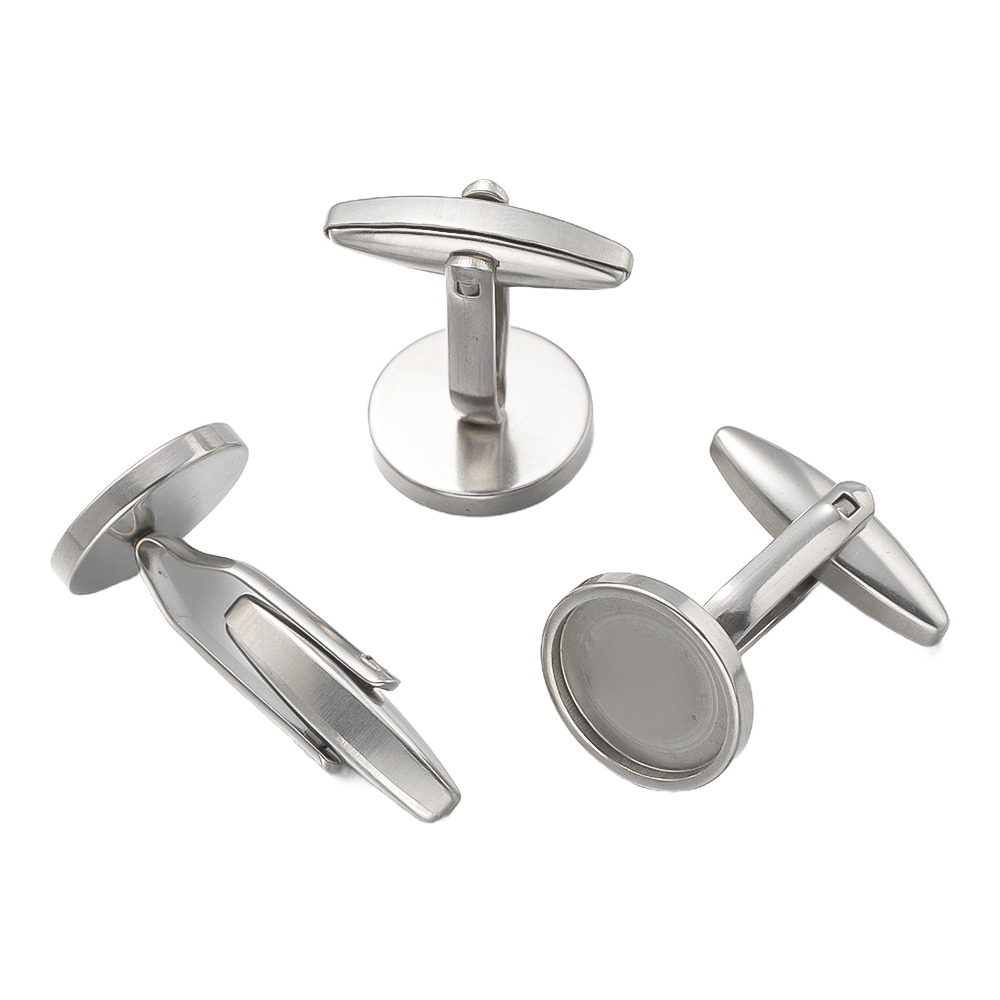 5個入り ステンレス製 カフスボタン フラットパッド カボシ - Jewelry Making For Adults のレビューと価格