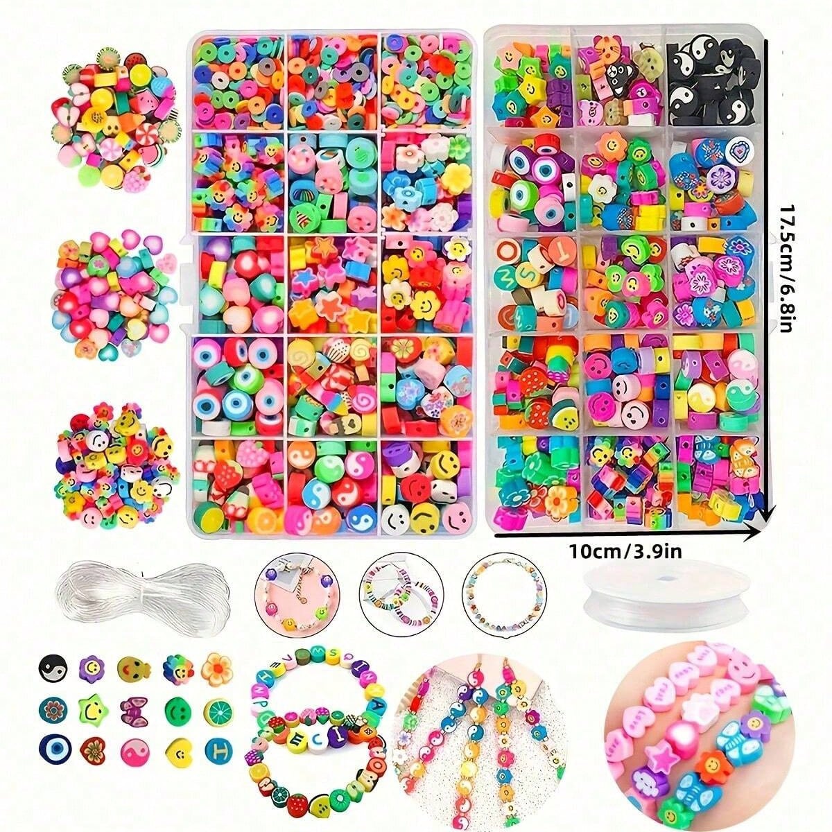 1450/1200/250個入りポリマークレイビーズセット、 - Jewelry Making For Adults のレビューと価格