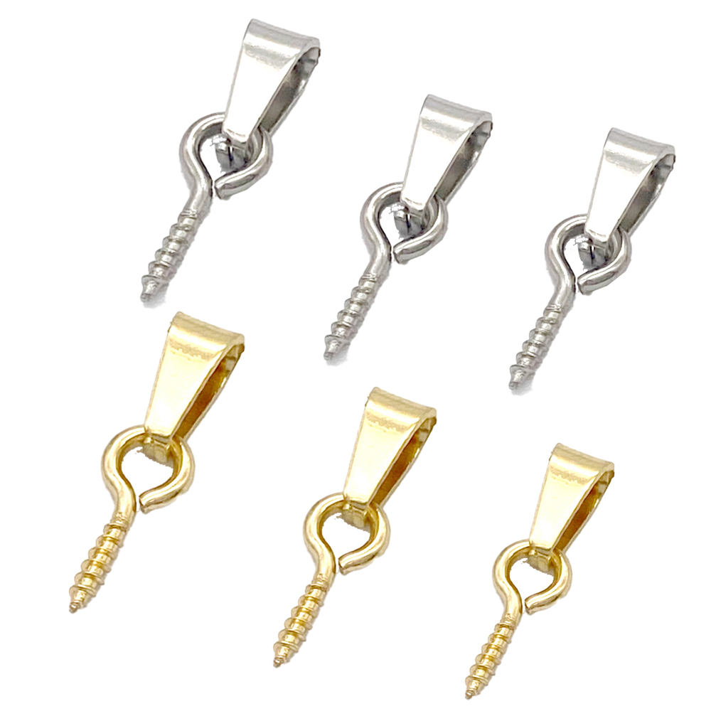 ステンレス鋼のネジピン,ハーフドリルビーズ用のフックコネクタ - Jewelry Making Rivets のレビューと価格