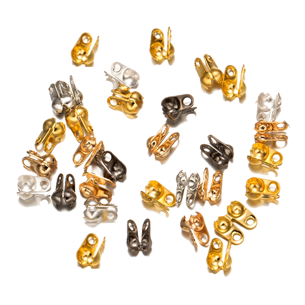 クラムシェル折りたたみ式メタルクリンプエンドチップ、ノットカ - Jewelry Making Knots For Clasps のレビューと価格