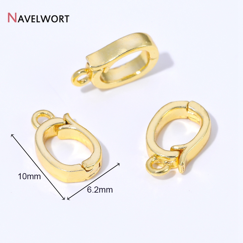 14K/18K金メッキ真鍮製ヒンジ付きネックレスエンハンサー - Jewelry Making Factory のレビューと価格