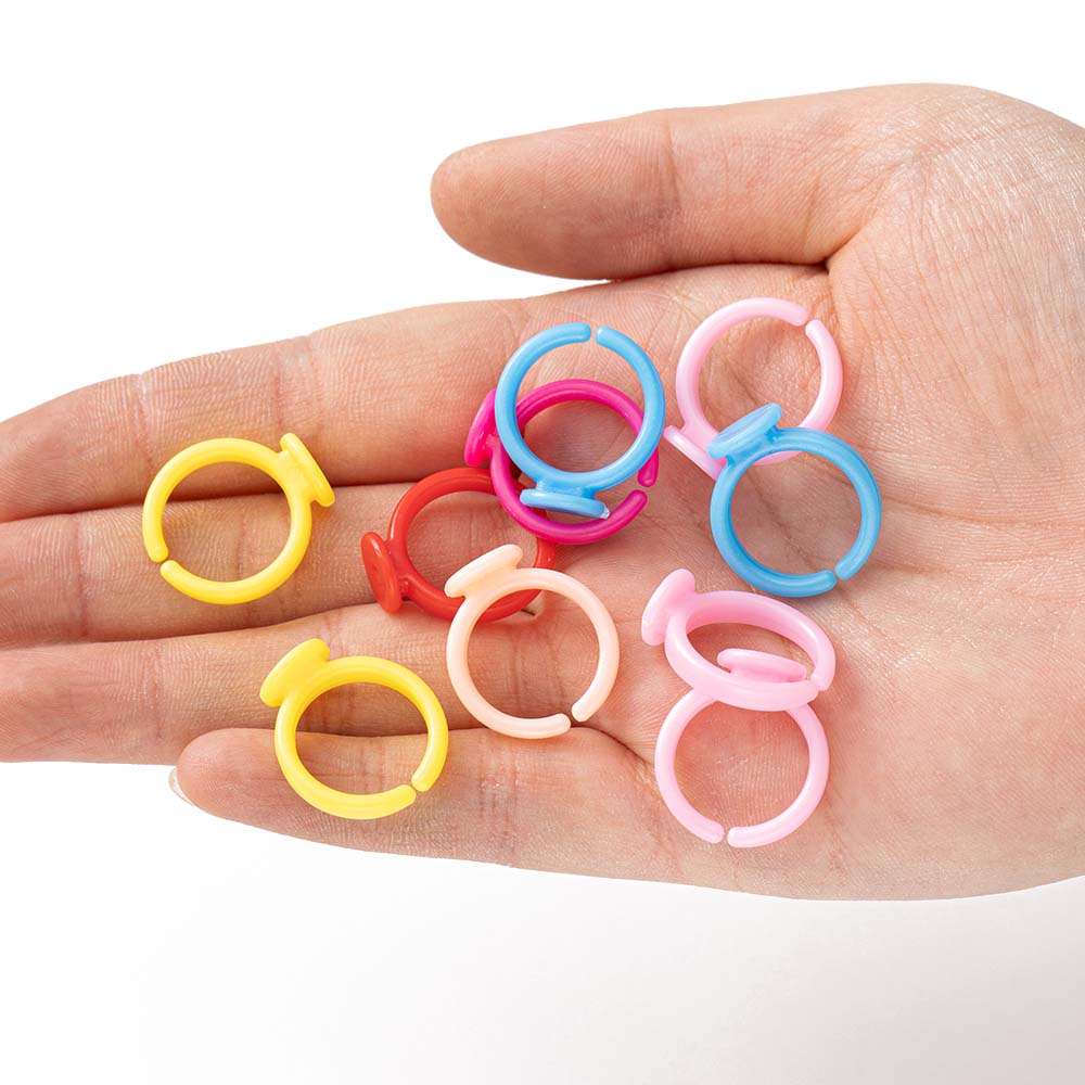 100 個透明プラスチック調節可能なリングベース小さな赤ちゃ - Jewelry Making 4 Year Old のレビューと価格