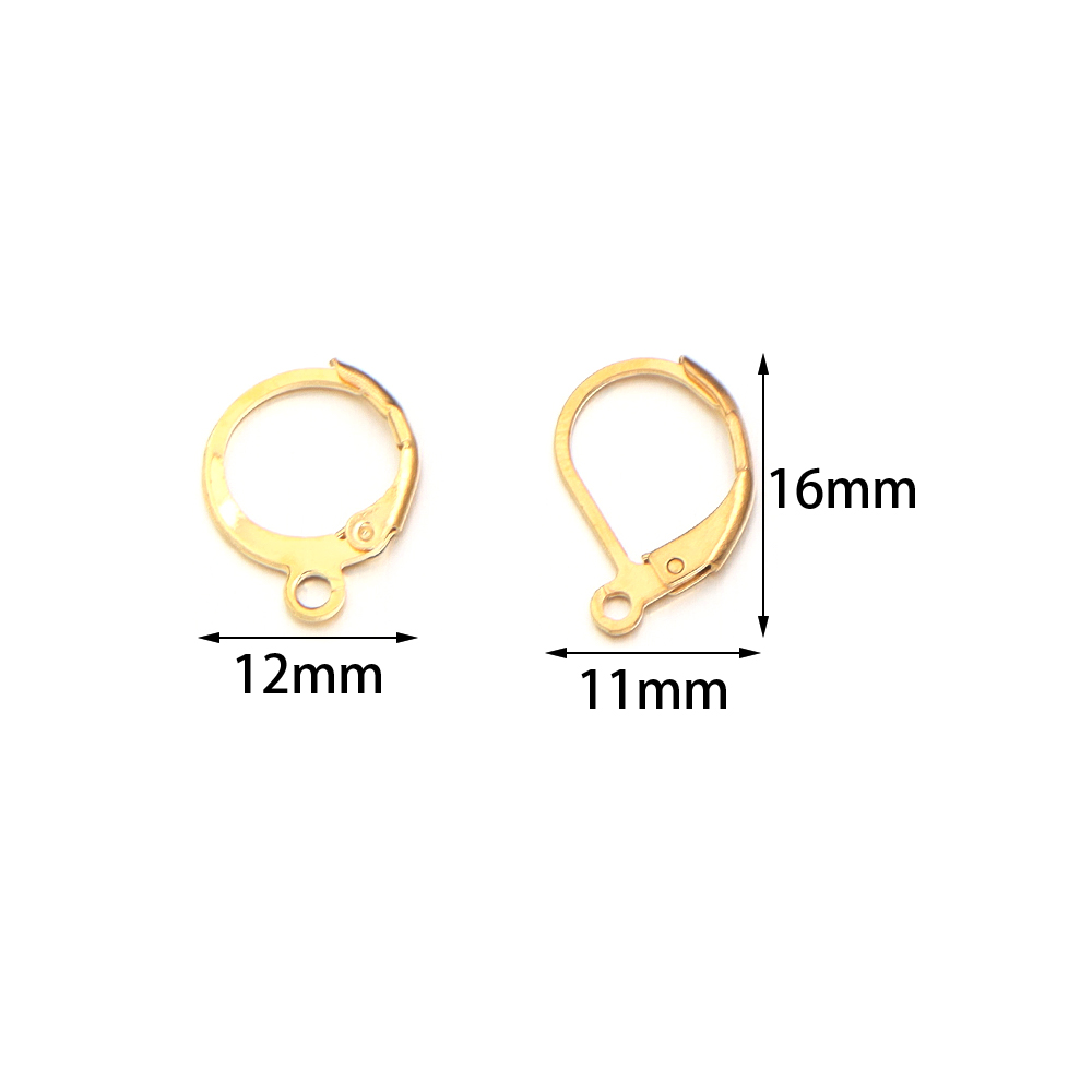 20 ピース/ロットステンレス鋼耳フックラウンドイヤリングフ - Jewelry Making Name のレビューと価格