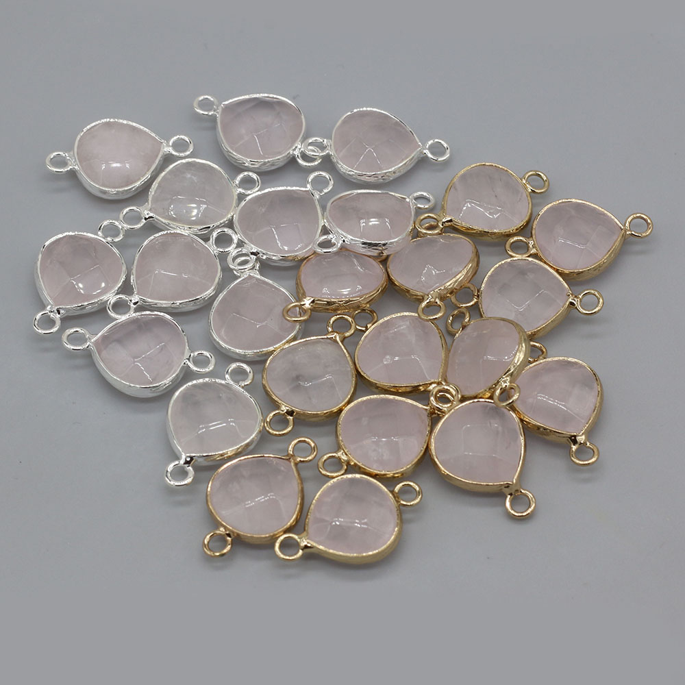 2 個天然石コネクタ脂肪水ドロップペンダントチャーム DIY - Jewelry Making For Adults のレビューと価格