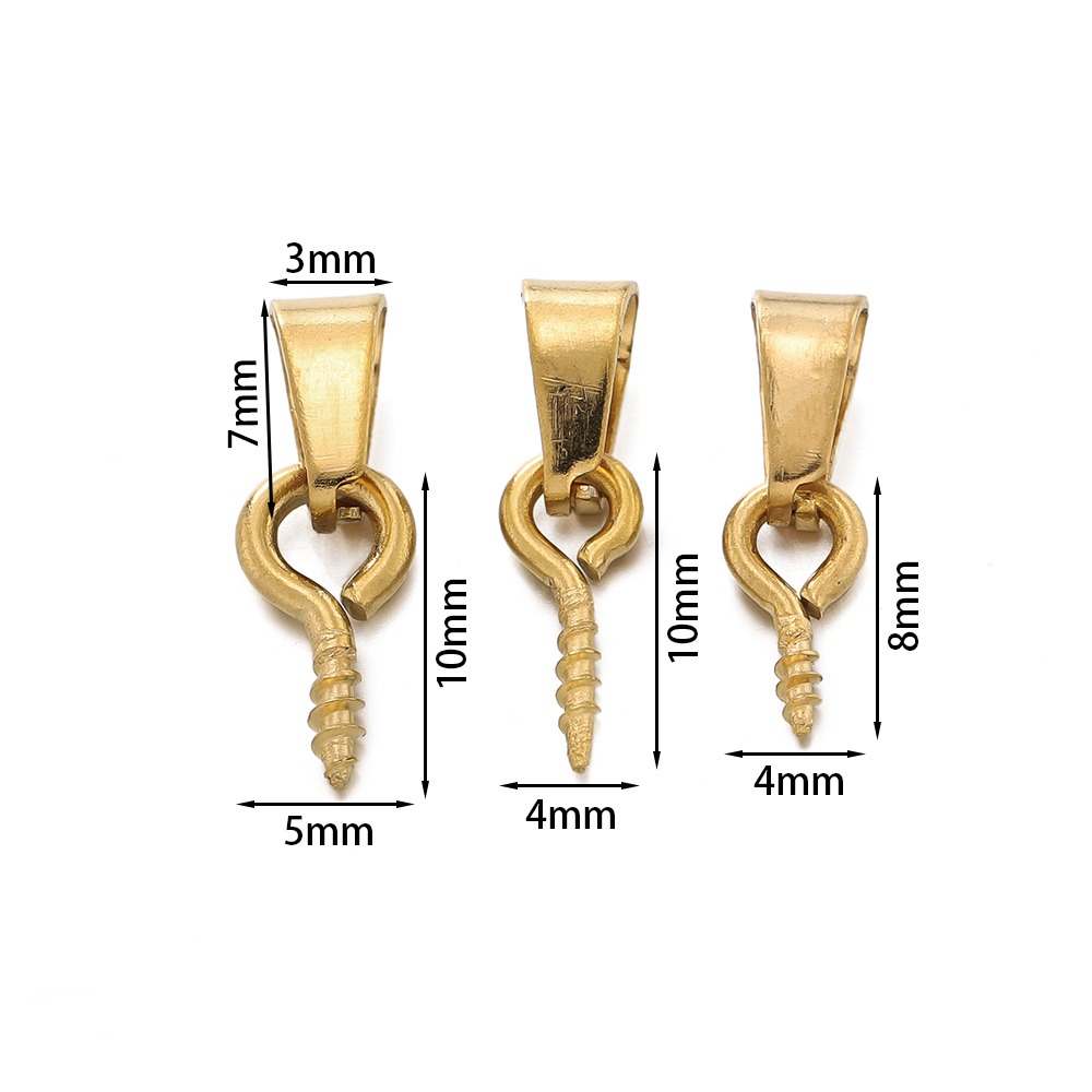 20 個ステンレス鋼スクリューアイピン保釈トップドリルビーズ - Jewelry Making Rivets のレビューと価格