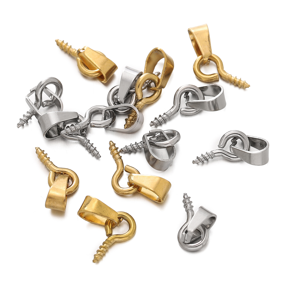 20 個ステンレス鋼スクリューアイピン保釈トップドリルビーズ - Jewelry Making Rivets のレビューと価格
