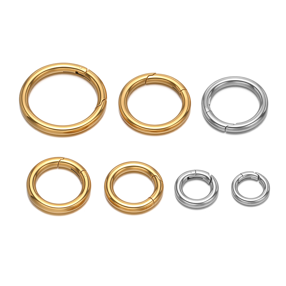 2個/ロット 丸型スプリングクラスプ ステンレス鋼 金メッキ - Jewelry Making Factory のレビューと価格