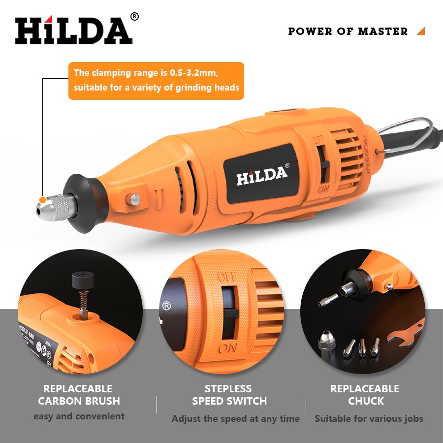 HILDA 電動ドリルグラインダー彫刻ペンキット可変速回転ツ - Jewelry Making Rotary Tool のレビューと価格