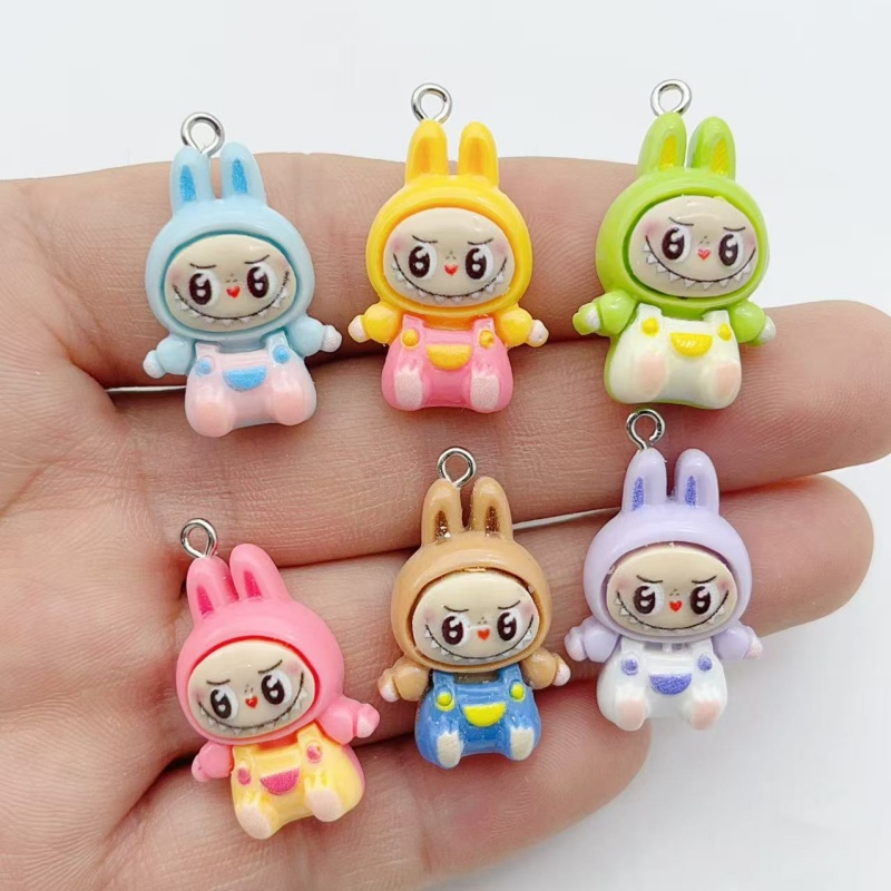 10 個かわいいウサギイチゴハウス樹脂チャーム素敵な漫画の動 - Jewelry Making Factory のレビューと価格