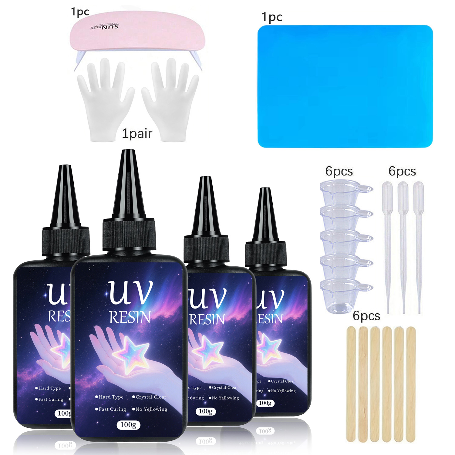 UVレジンキット（鋳造ツール付き） - 超透明、硬質、低臭、 - Jewelry Making For Beginners のレビューと価格