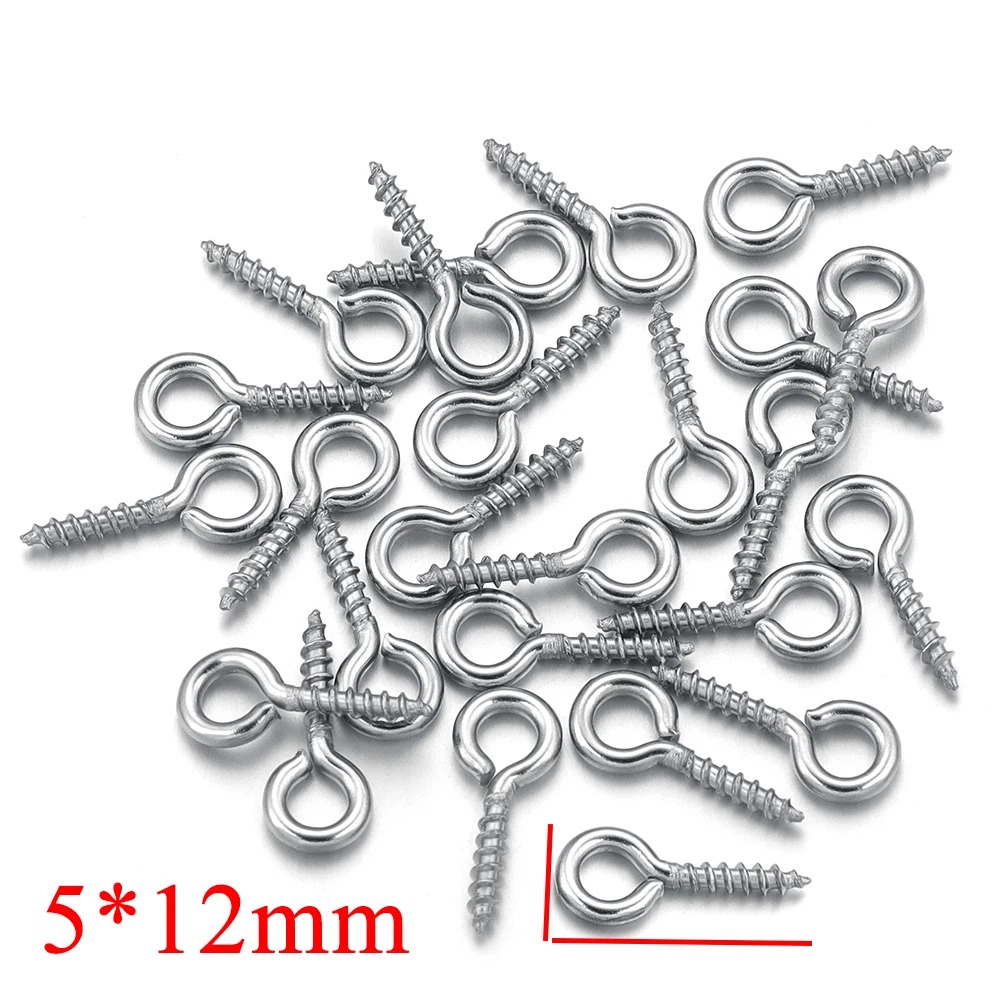 100 ピース/ロットステンレス鋼ミニスクリューアイピンペン - Jewelry Making Rivets のレビューと価格