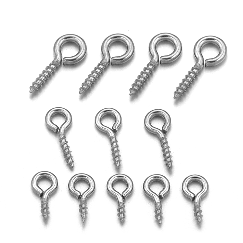 100 ピース/ロットステンレス鋼ミニスクリューアイピンペン - Jewelry Making Rivets のレビューと価格