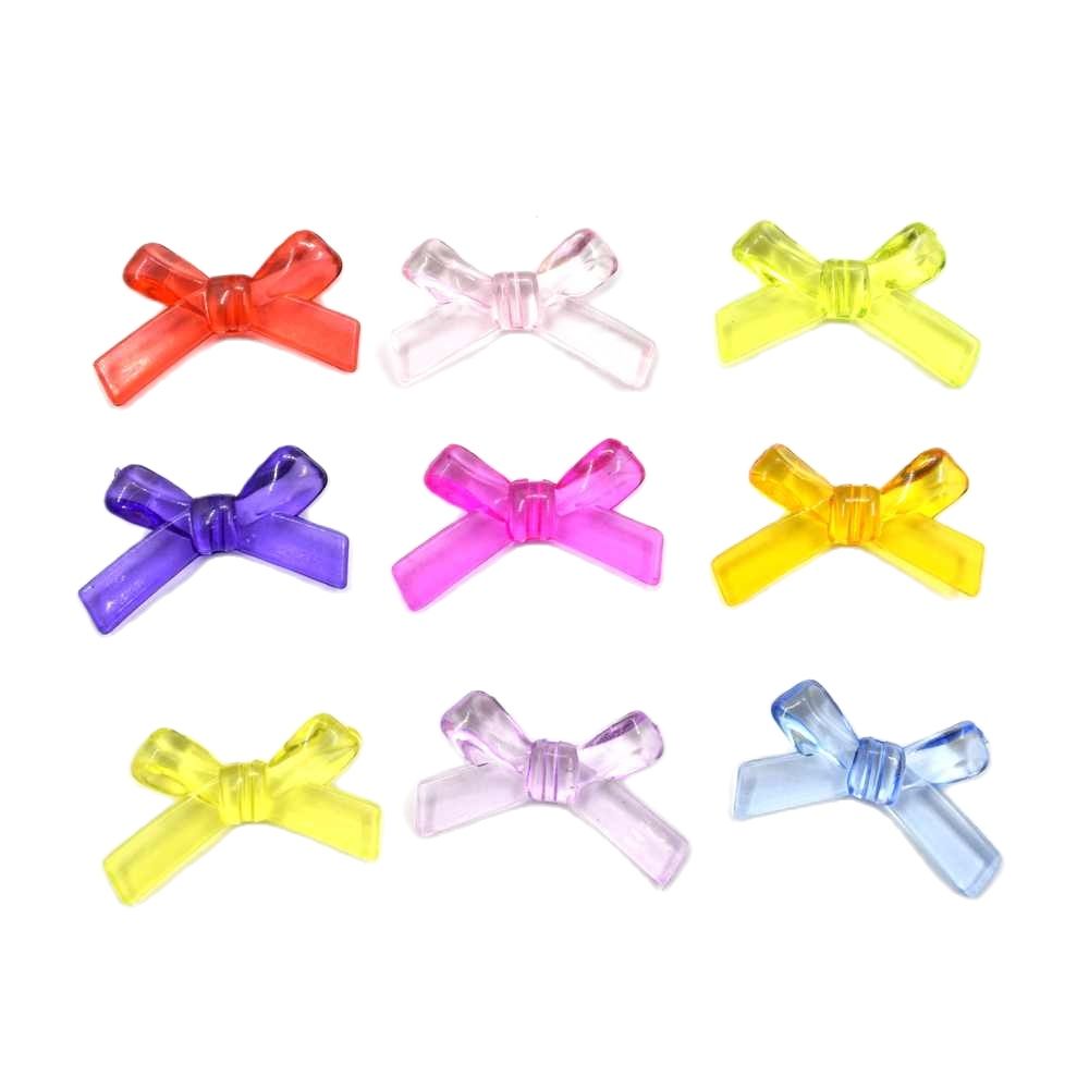 10/50 個マルチカラーアクリル弓ビーズルースビーズ装飾  - Jewelry Making Event のレビューと価格