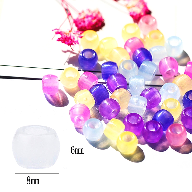6 * 8mm UV変色反応性アクリルミックスカラービーズ暗 - Jewelry Making 4 Year Old のレビューと価格